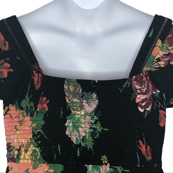 Band of Gypsies Smocked Mini Bohemian Dress Anthropologie Size Small - Picture 5 of 14
